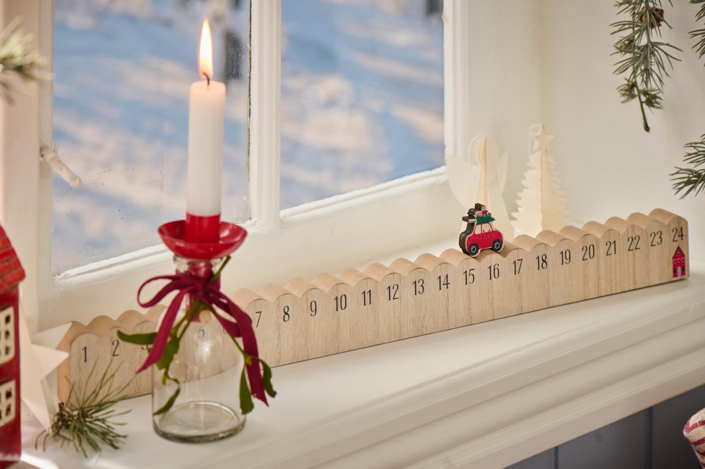 Julekalender med rød bil - fra Ib Laursen